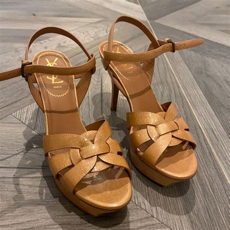 ysl tribute tan|ysl tribute sandals reviews.